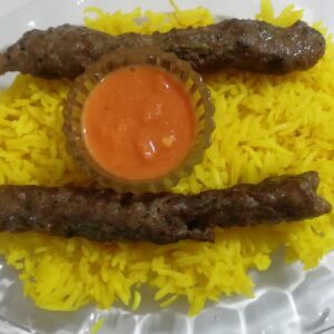 Kabsa Meat (2 skewers) with Rice