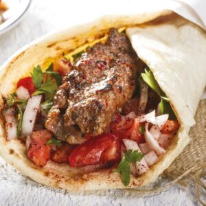 Kebab Meat & Humus Sandwich